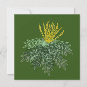 Carte Arbuste botanique de Mahonia Dessiné à la main  Ve