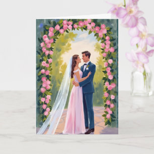 Carte Arc de jardin pour mariés   Peinture de mariage fl