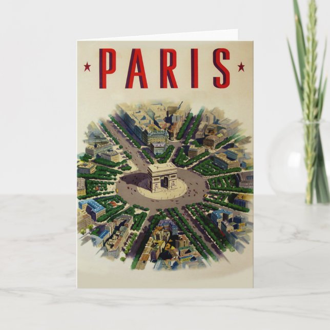 Carte Arc de Triomphe Paris vintage (Devant)