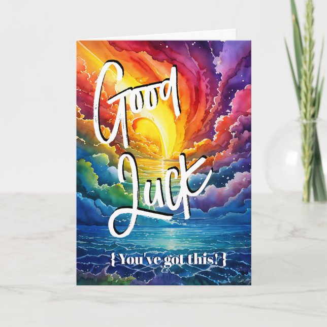 Carte Arc-en-ciel : Bonne chance Vous avez cet examen ! (Devant)