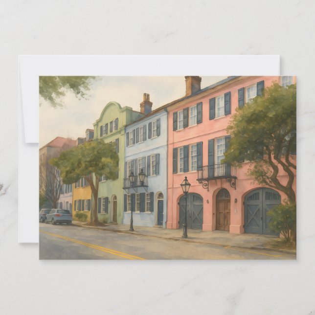 Carte Arc-en-ciel de l'aquarelle de Charleston (Devant)