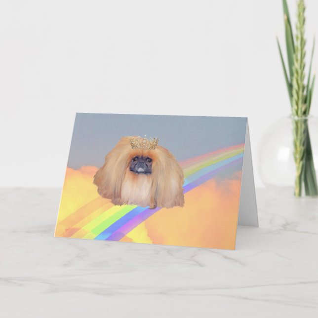 Carte Arc en ciel de Pekingese (Devant)