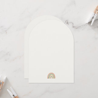 Carte arc-en-ciel minimaliste | Papier moderne