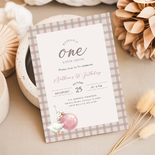 Carte Arc-en-ciel Rose Une petite oie Fête d'anniversair