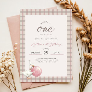 Carte Arc-en-ciel Rose Une petite oie Fête d'anniversair