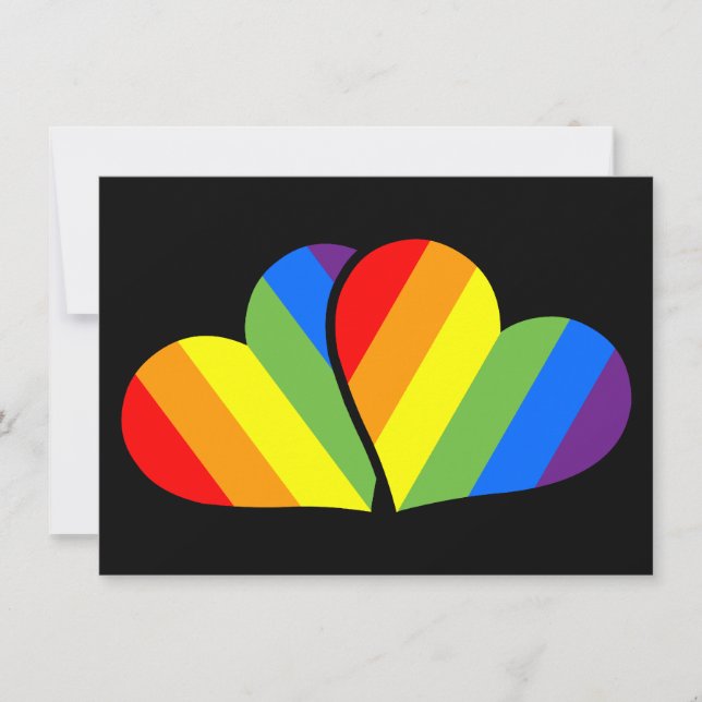 Carte Arc en ciel sur noir (Devant)