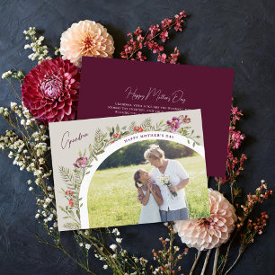 Carte Arc floral photo Bonne fête des mères