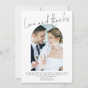 Carte Arc moderne 2 Photos Amour et Merci Mariage