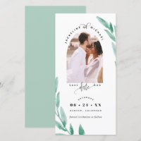 Arc Photo, Mariage Sage Enregistrer La Date Signet