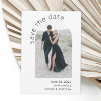 Arch moderne Boho Mariage Enregistrer la date