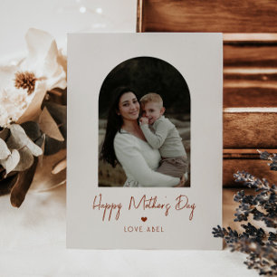 Carte Arch Photo Script Coeur Bonne fête des mères