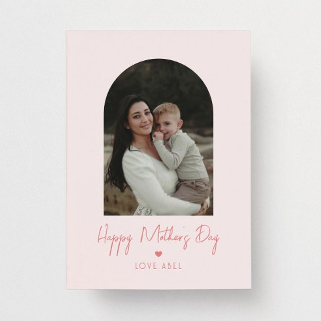 Carte Arch Photo Script Coeur Bonne fête des mères (Créateur téléchargé)
