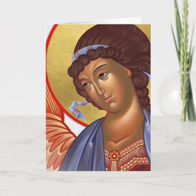 Carte Archange Gabriel avec le Christ et Mère de Dieu (Devant)