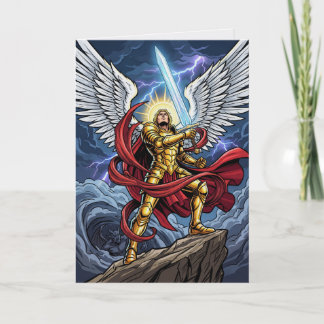 Carte Archangel Michael Golden Armor Lightning Sword