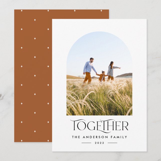 Carte Arche de rouille photo moderne ensemble typographi (Devant / Derrière)