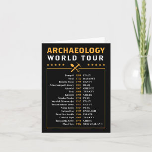 Carte Archéologie World Tour Archéologue Cadeau
