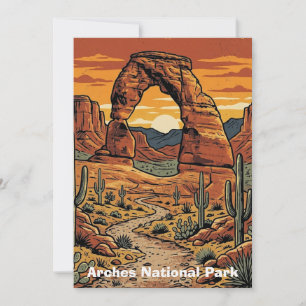 Carte Arches National Park Utah Vintage Personnalisé