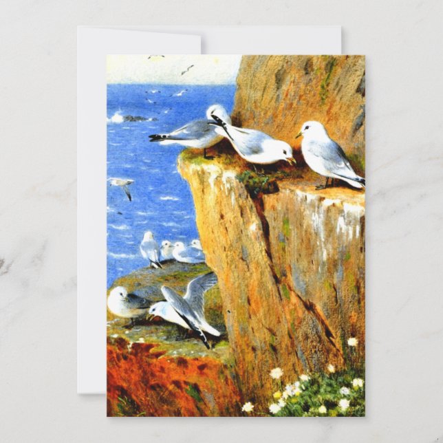 Carte Archibald Thorburn - Mouettes, peinture fine (Devant)