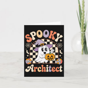 Carte Architecte Éffrayant Rétro Halloween Pum Architect