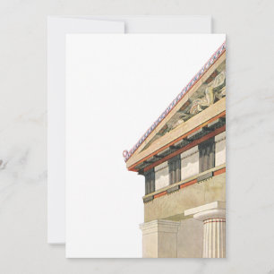 Carte Architecture grecque vintage, Temple d'Athéna