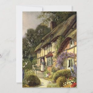 Carte Architecture Vintage, Maison de Campagne Cottage