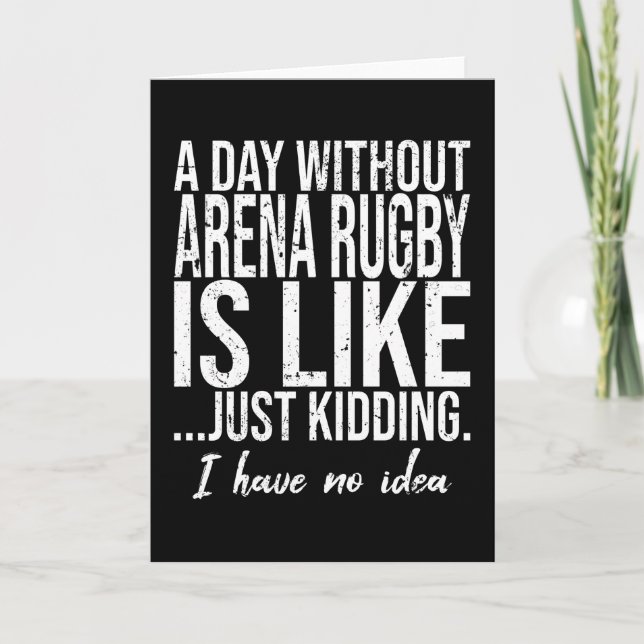 Carte Arena Rugby drôle cadeau sportif (Devant)