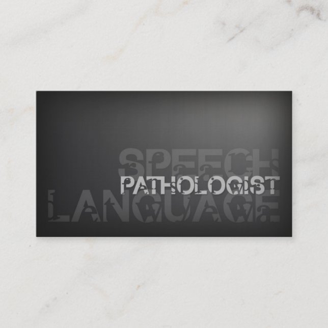 Carte argentée simple de pathologiste de (Devant)