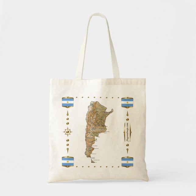 Carte Argentine + sac drapeaux (Devant)
