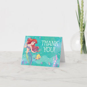 Carte Ariel   La Petite Sirène   Merci aquarelle