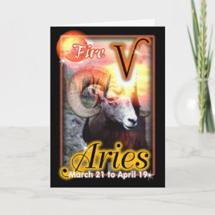 Carte Aries Zodiac Birthday