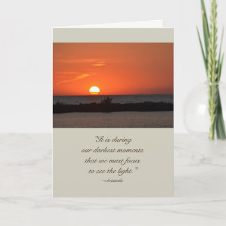 Carte Aristote Citation Sunset Sympathy Card