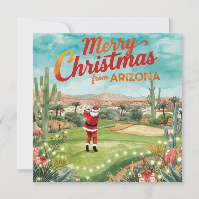Carte Arizona Christmas in Desert Greeting card (Devant)