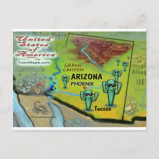 Carte Arizona USA (Devant)