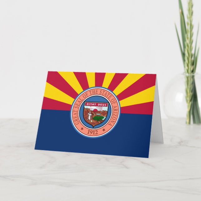 Carte Arizonan Flag & Seal, Flag of Arizona (Devant)