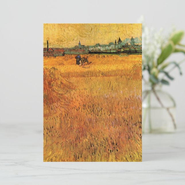 Carte Arles : Vue des champs de blé par Vincent van Gogh (Debout devant)
