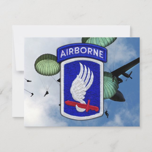 Carte armée 173e brigade aéroportée (Devant)
