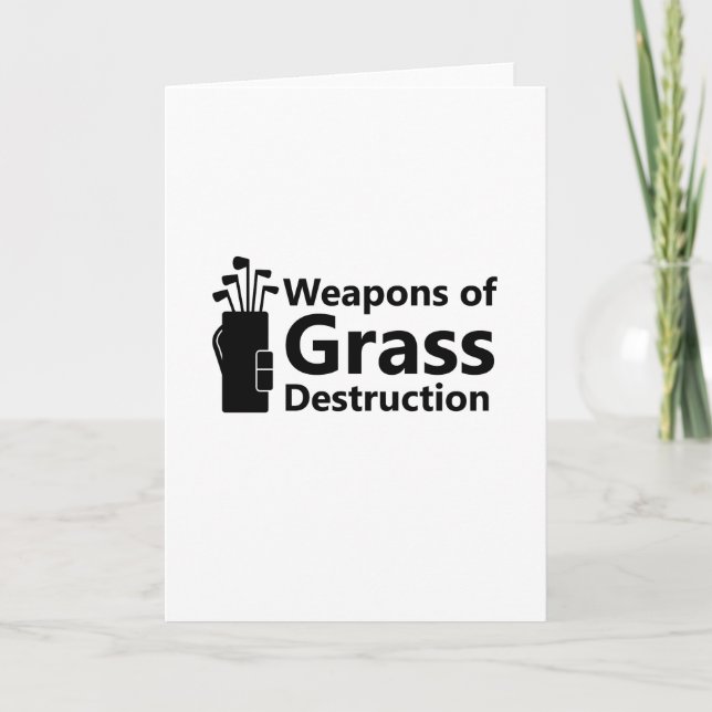 Carte Armes De Destruction De L'Herbe Golf Drôle (Devant)