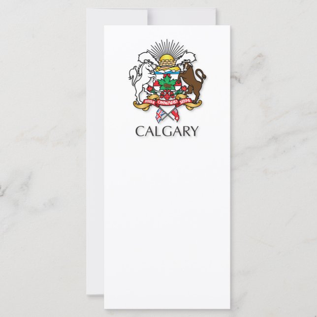 Carte Armoiries de Calgary (Devant)
