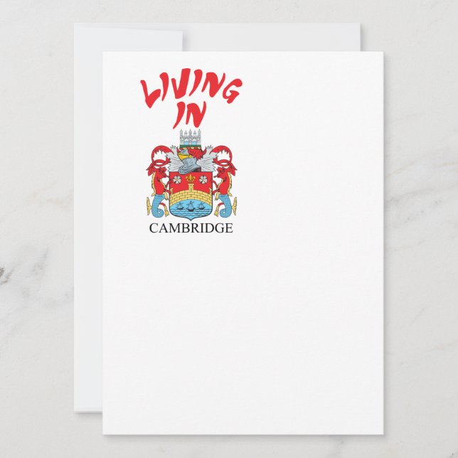 Carte Armoiries de Cambridge (Devant)