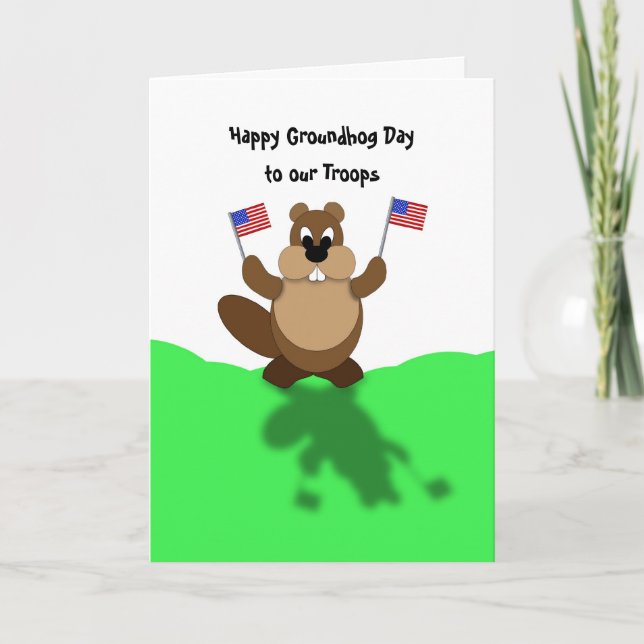 Carte Armoiries de la marmotte jusqu'aux troupes, Happy  (Devant)
