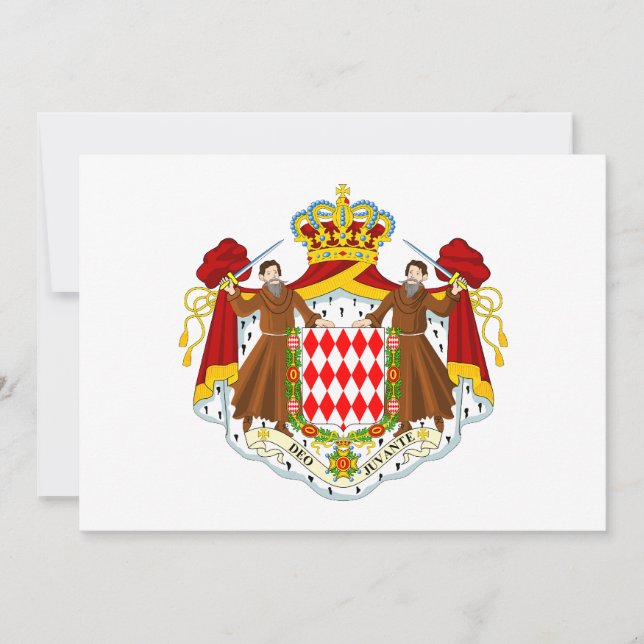 Carte Armoiries de Monaco (Devant)