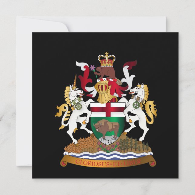 Carte Armoiries du Manitoba (Devant)