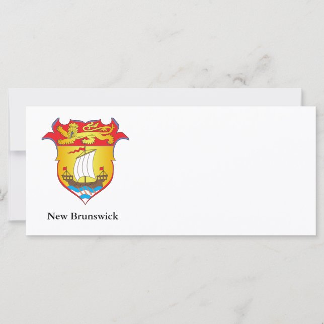 Carte Armoiries du Nouveau-Brunswick (Devant)