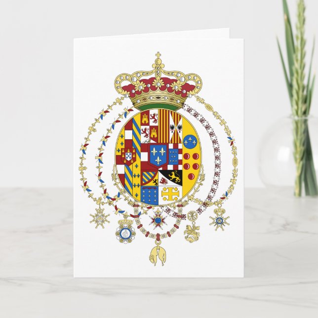 Carte Armoiries royaume de deux sicilies Officiel Italie (Devant)