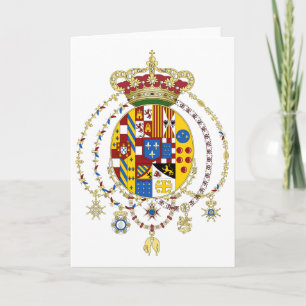 Carte Armoiries royaume de deux sicilies Officiel Italie