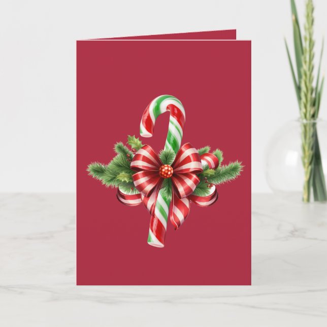 Carte Arrangement de Noël sucre de canne (Devant)