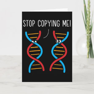 Carte Arrête de me copier Drôle de jeu de mots scientifi