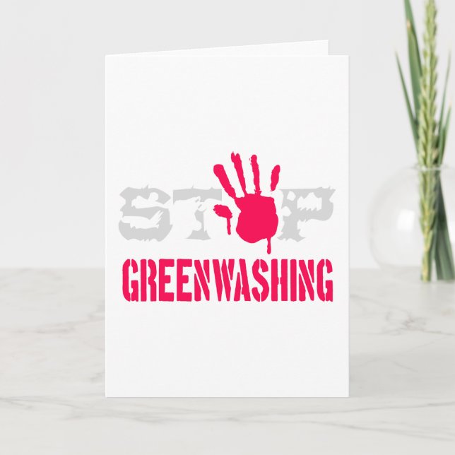 Carte Arrêter le lavage au vert (Devant)