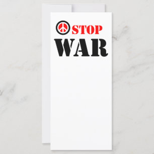 Carte Arrêter le slogan de guerre