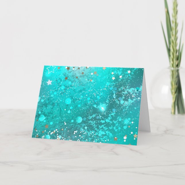 Carte Arrière - plan à huile Turquoise de la menthe (Devant)